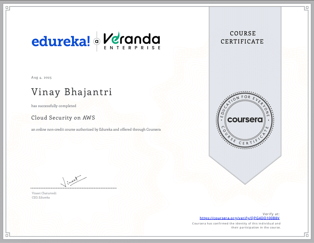 Cloud Security on AWS