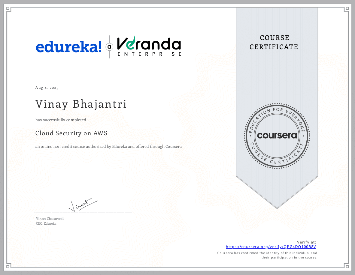 Cloud Security on AWS