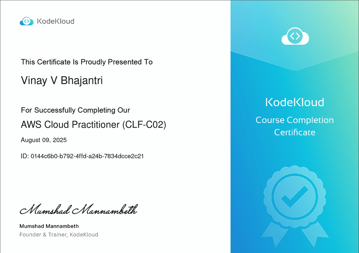 AWS Cloud Practitioner (CLF-CO2)-KodeKloud